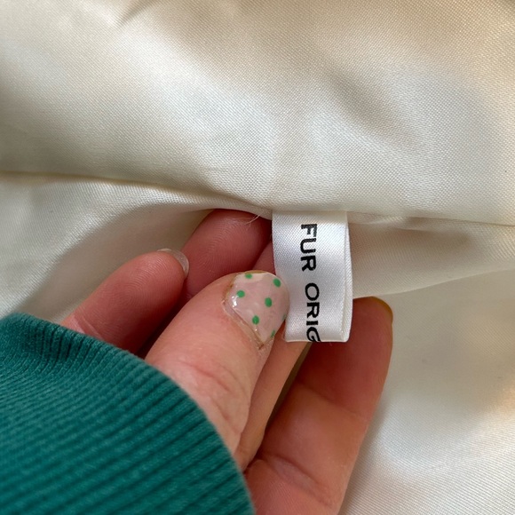 EUC Luxurious Cream Real Mongolian Fur Coat  boho 1970's vintage retro statement - Picture 6 of 6